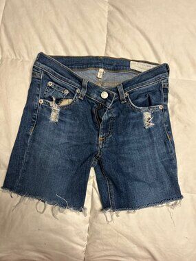 rag & bone/JEAN Skinny Cutoff Shorts Bermuda 27
